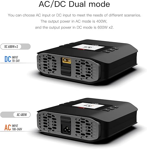 Miniatura 2 de ISDT K4 Lipo Battery Balance Charger Discharger 1-8S AC 400W DC 600Wx2 Smart Charger for Life, Lilon, LiPo, LiHvPbNiMH Battery Balance Charger