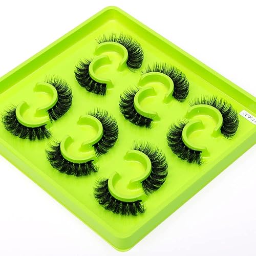 HBZGTLAD Paquete de 6 pares de pestañas postizas esponjosas naturales de imitación de visón 3D (3DQG-118)