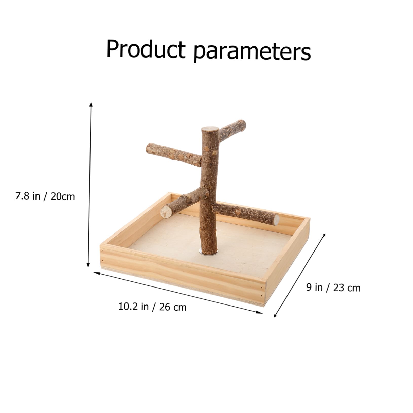 Percha para Pájaros de Madera Beige para Periquitos y Cacatúas, Soporte para Perchas Que Desarrolla Equilibrio y Coordinación, Posadero para Loros en Jaula