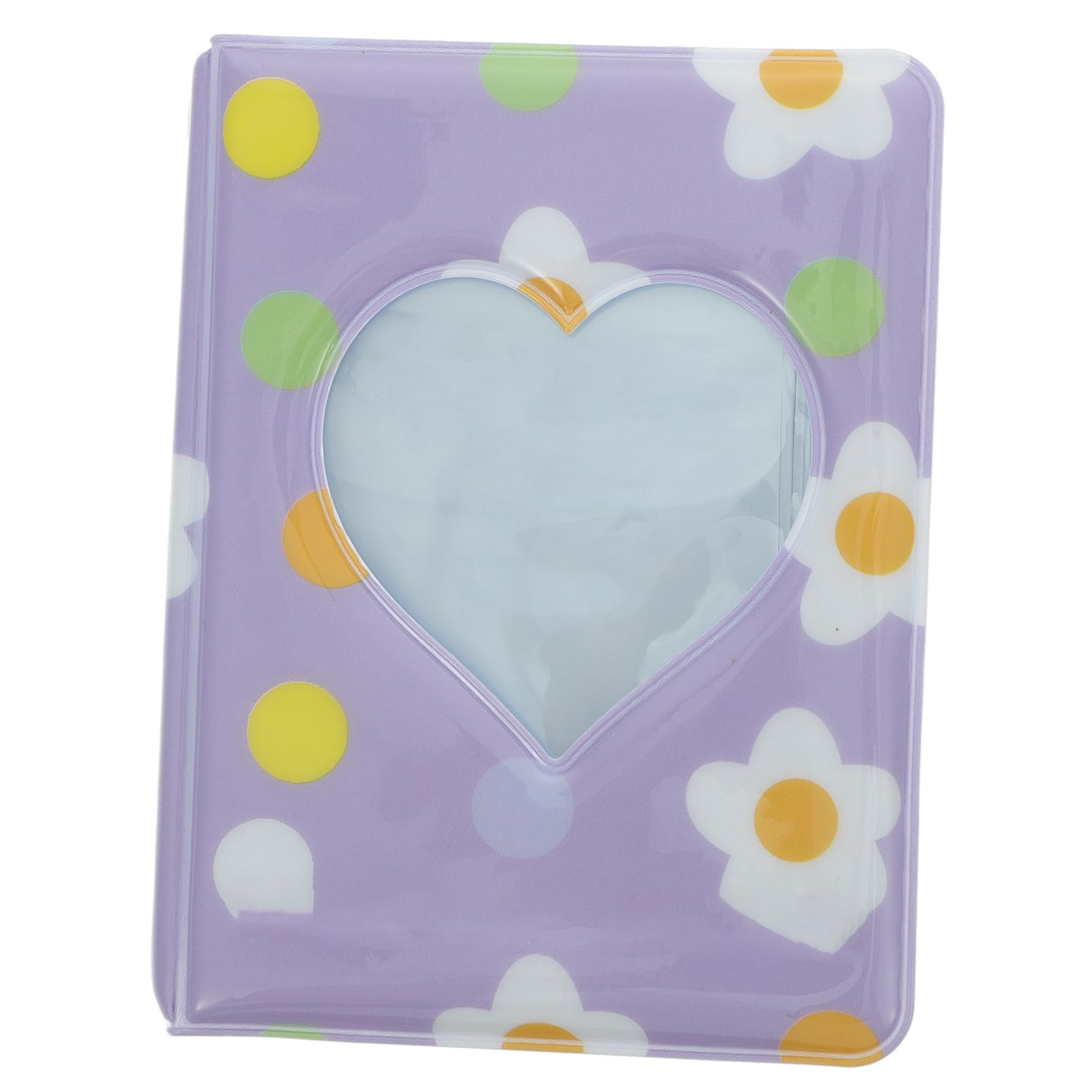 Cabilock Mini Photo Album with Hollow Heart Design Small Storage Album for Pictures Cards Memories present for Weddings Birthdays Special Occasions