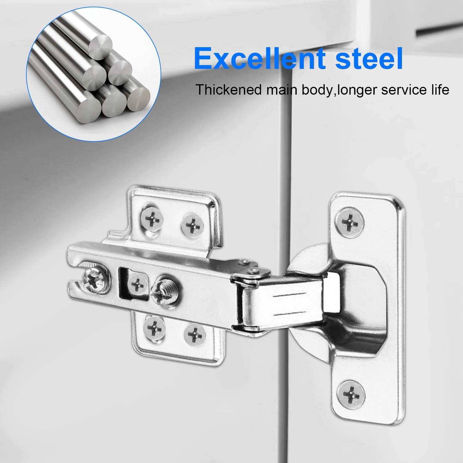 Cerniera Porta Armadio 4 Pezzi AP4 Pollici Cerniera Porta Nascosta - Foto 13