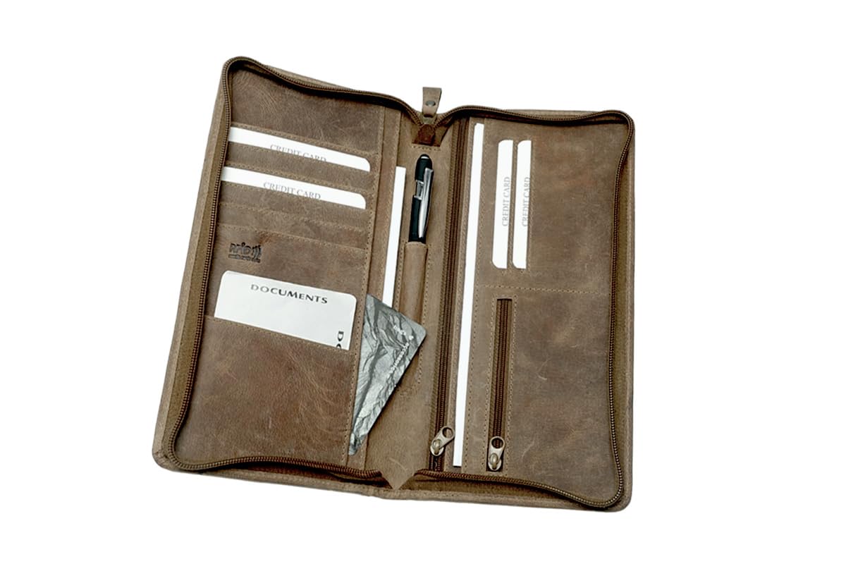 Organizador de viaje 4510, Marrón Natural Vintage, medium, Elegante