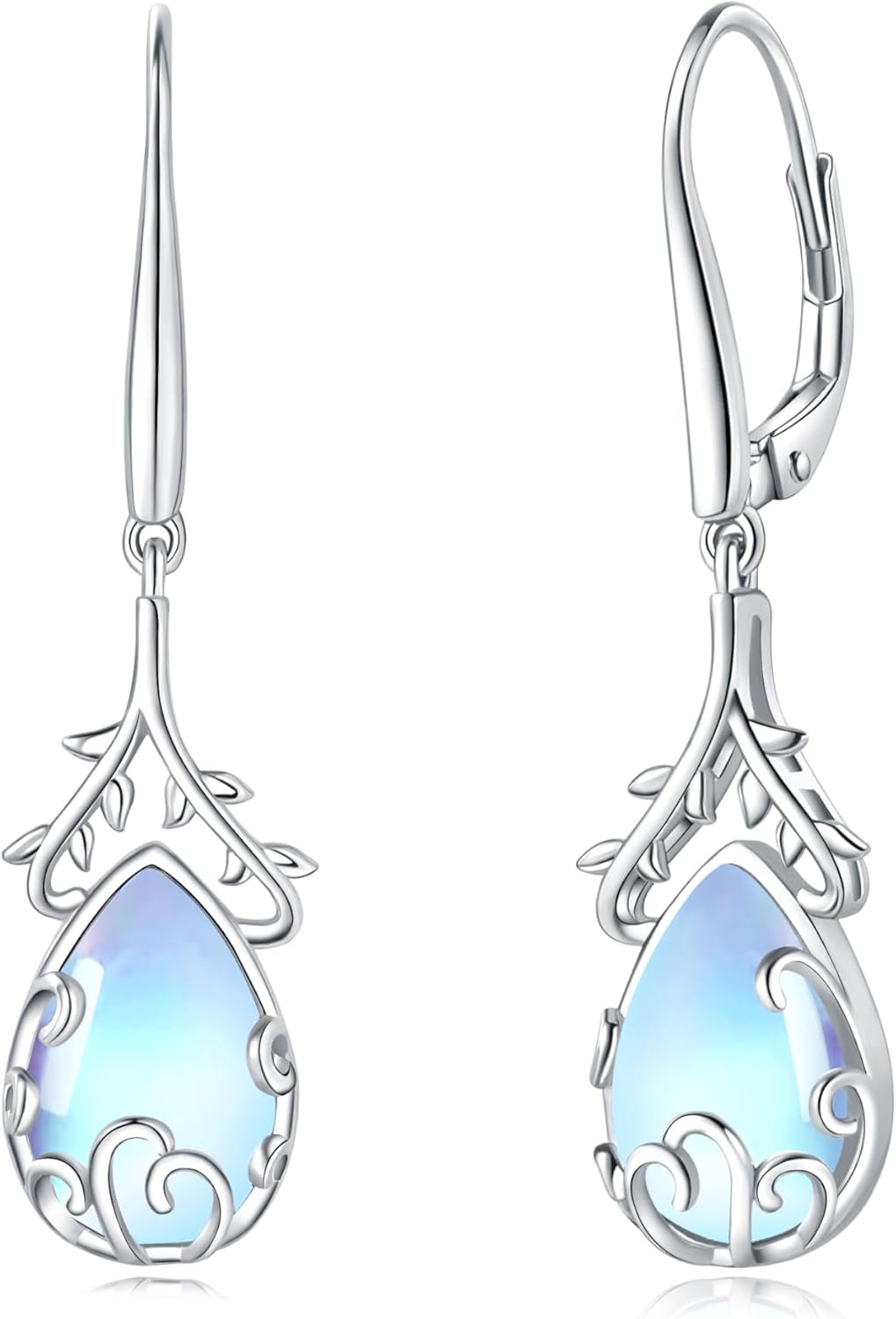 GW Earrings for Women 925 Sterling Silver Earring Dangle Long Drop Jewelry for Lady Mom Best Friend Birthday