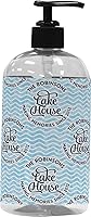 Personalized Lake House #2 Black Plastic Soap Lotion Dispenser - 16oz Large BPA-Free Pump for Bathroom Shower