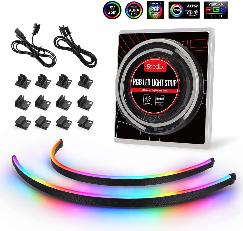 NZXT LED Strips AH2S620D1 x2 200mm RGB LED Lighting Strips