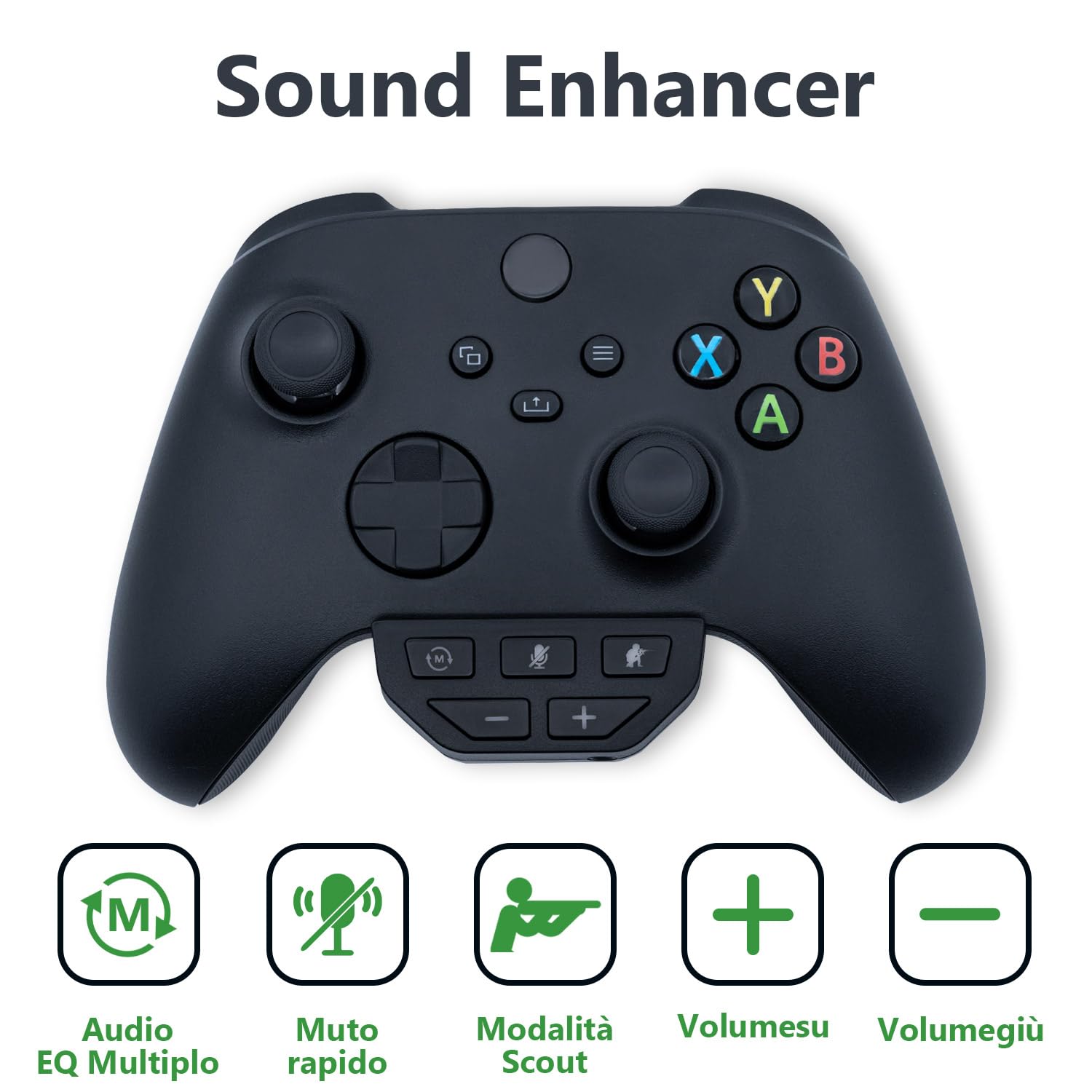 Mcbazel Adattatore per Cuffie Xbox, Amplificatore Audio per Controller Xbox One/Series S/X Con Jack da 3,5 mm, Nero
