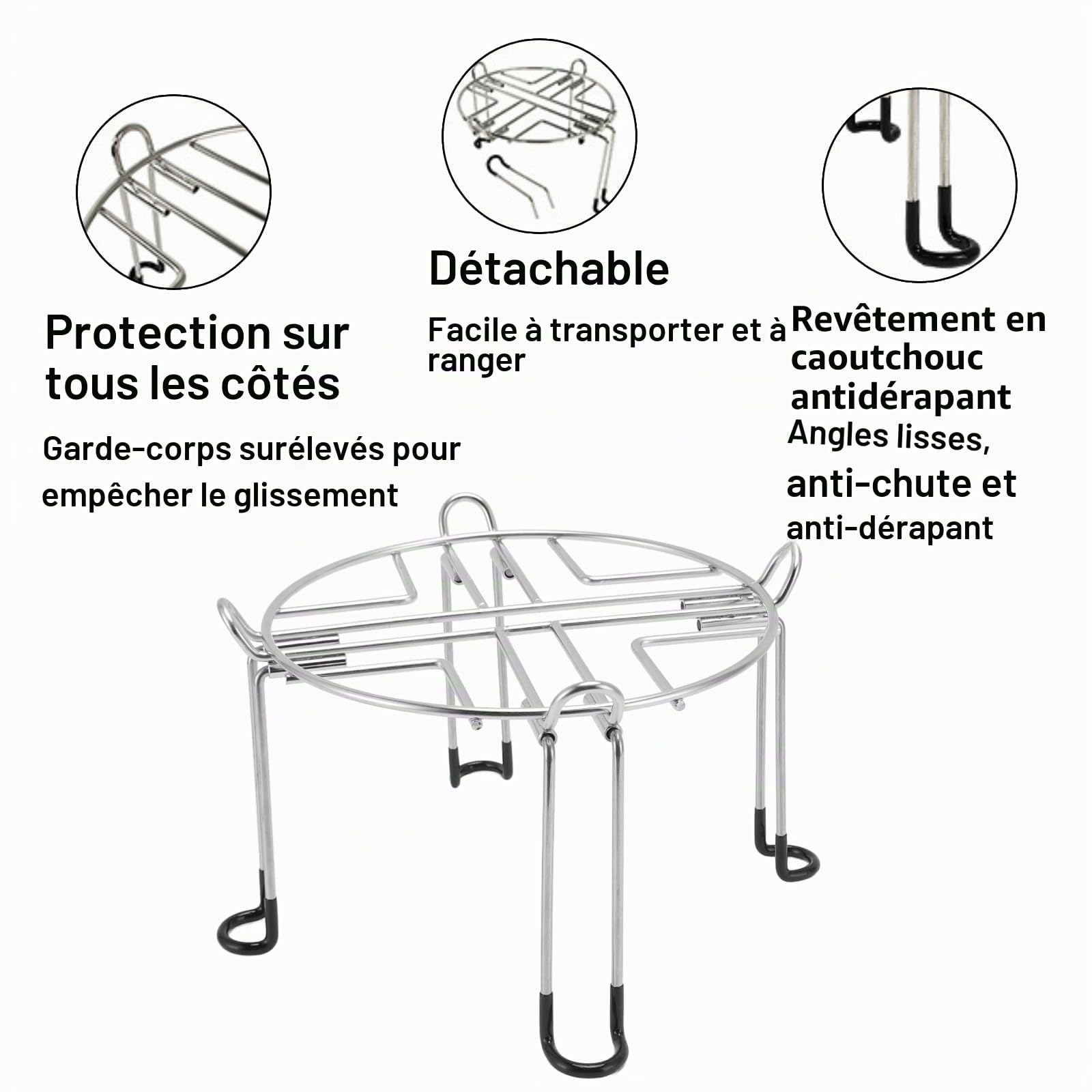 Support de Filtre à Eau Robuste en Acier Inoxydable pour Big, Travel, Royal avec Pieds Amovibles, 6 Pouces de Hauteur, 9 Pouces de Diamètre pour les Systèmes de Filtration