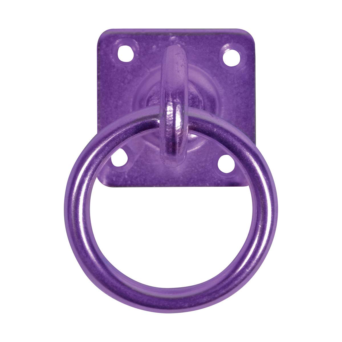 Perry Equestrian Unisex's 550-PP0000PU 50 mm x 50 mm no.550/PP Swivel tie Ring on Plate-Pack of 2 prepacked, Purple, one size