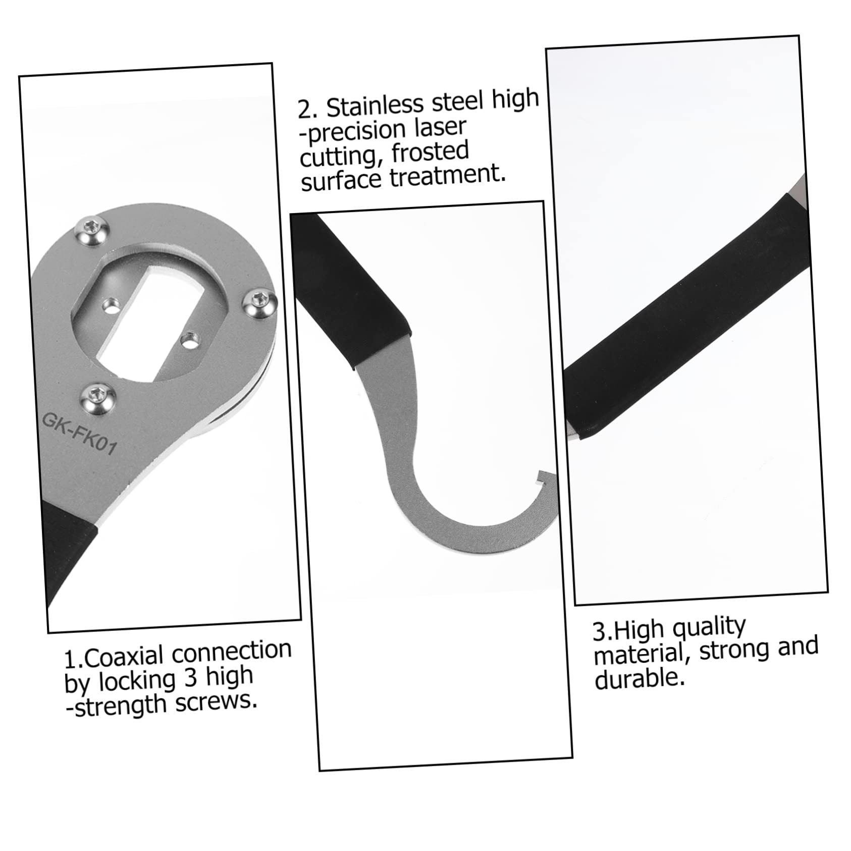 Happyyami para Pedalier de Bicicleta de Gancho Inoxidable Diseño Ergonómico 1 Juego para Ciclistas Reparación de Bicicletas Herramienta de Desmontaje