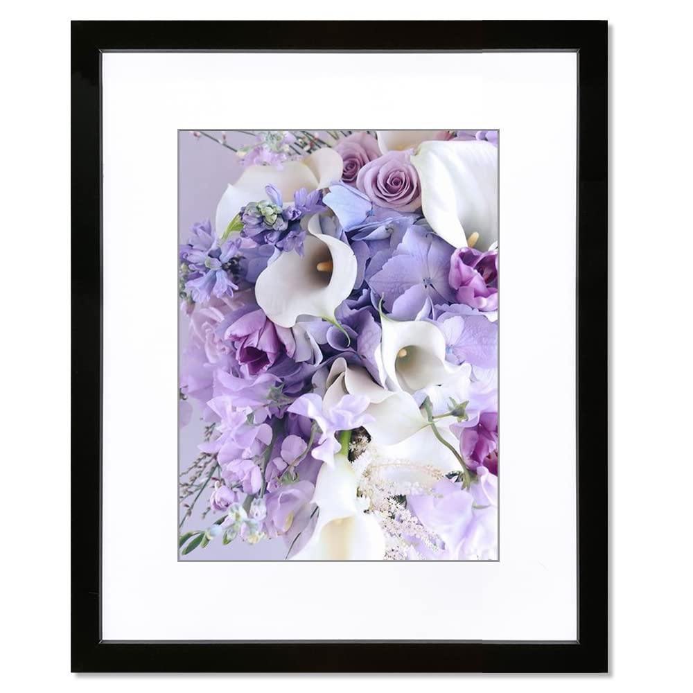 Mfufer24x30 Frame Black Luxury Picture Frame Wall Hanging, Display Picture 20x26 with Mat or 24x30 without Mat, Poster Photo frame - 1PCS