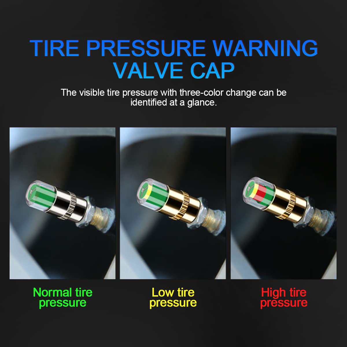 Tappi Pneumatici Con Sensore Pressione - 4 Pezzi Per Auto E Moto - Foto 12