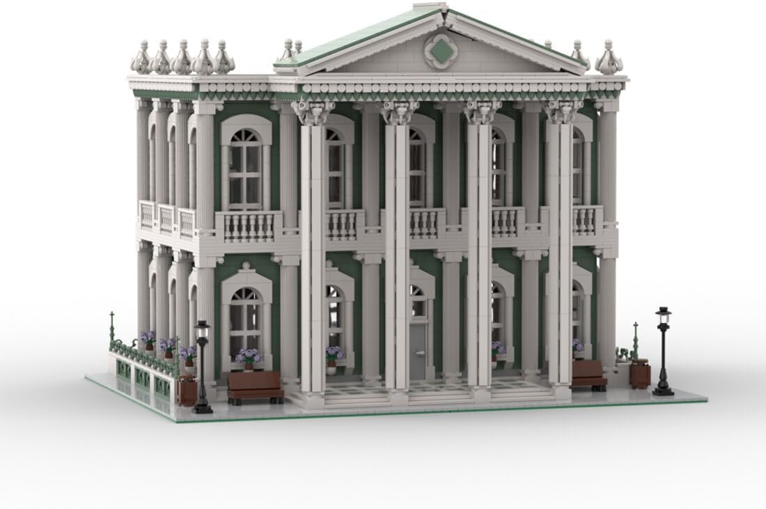 Modular Classic Library Street House Building Set, Two-Story Street View Building Bricks Set Construction Toys Collectible Display Architecture-Design by lucapetraglia.it, 10098 Pieces