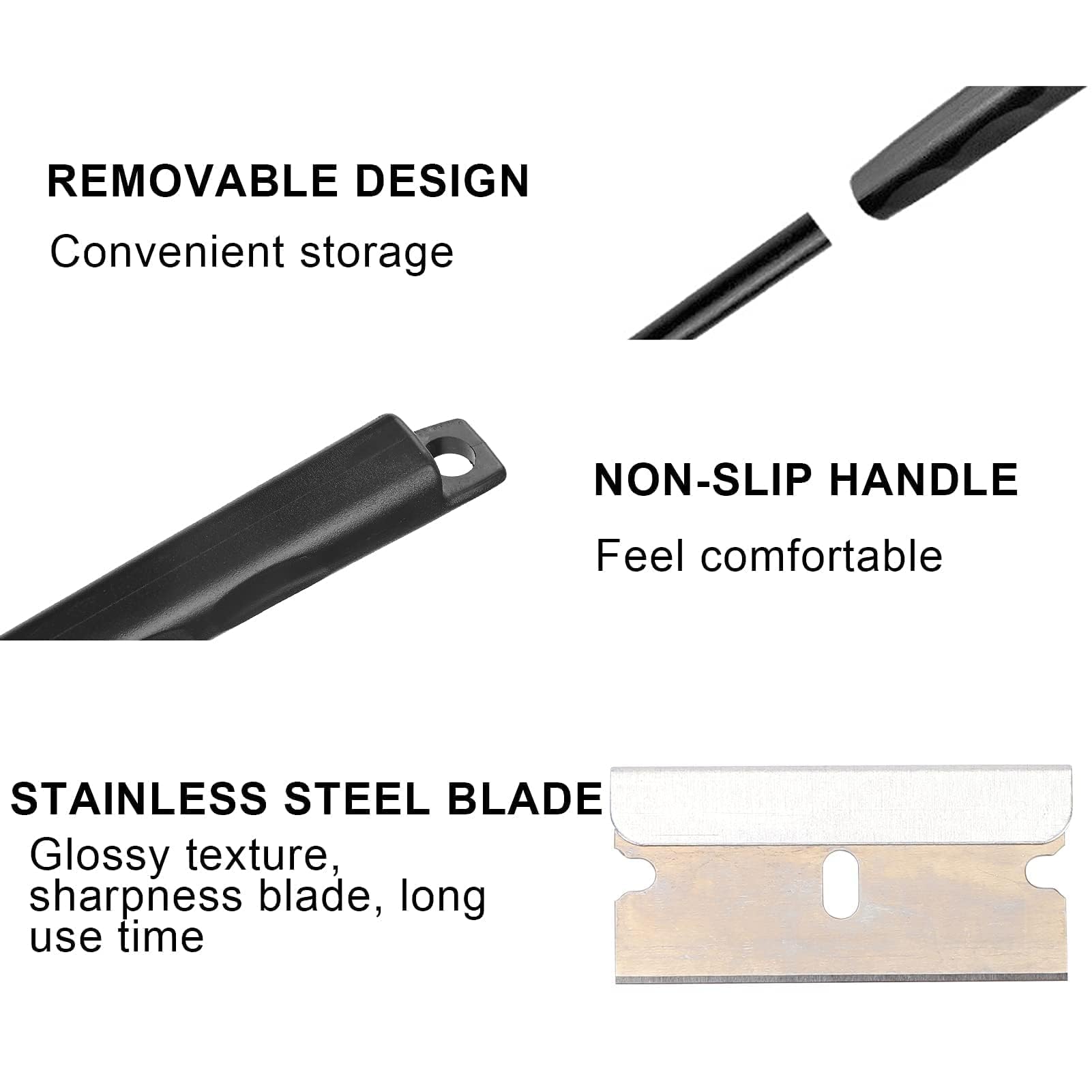 Grattoir à Algues pour Aquarium avec Manche Long, Nettoyeur de Verre avec Lames Remplaçables, Outil de Nettoyage Standard pour Aquarium en Verre