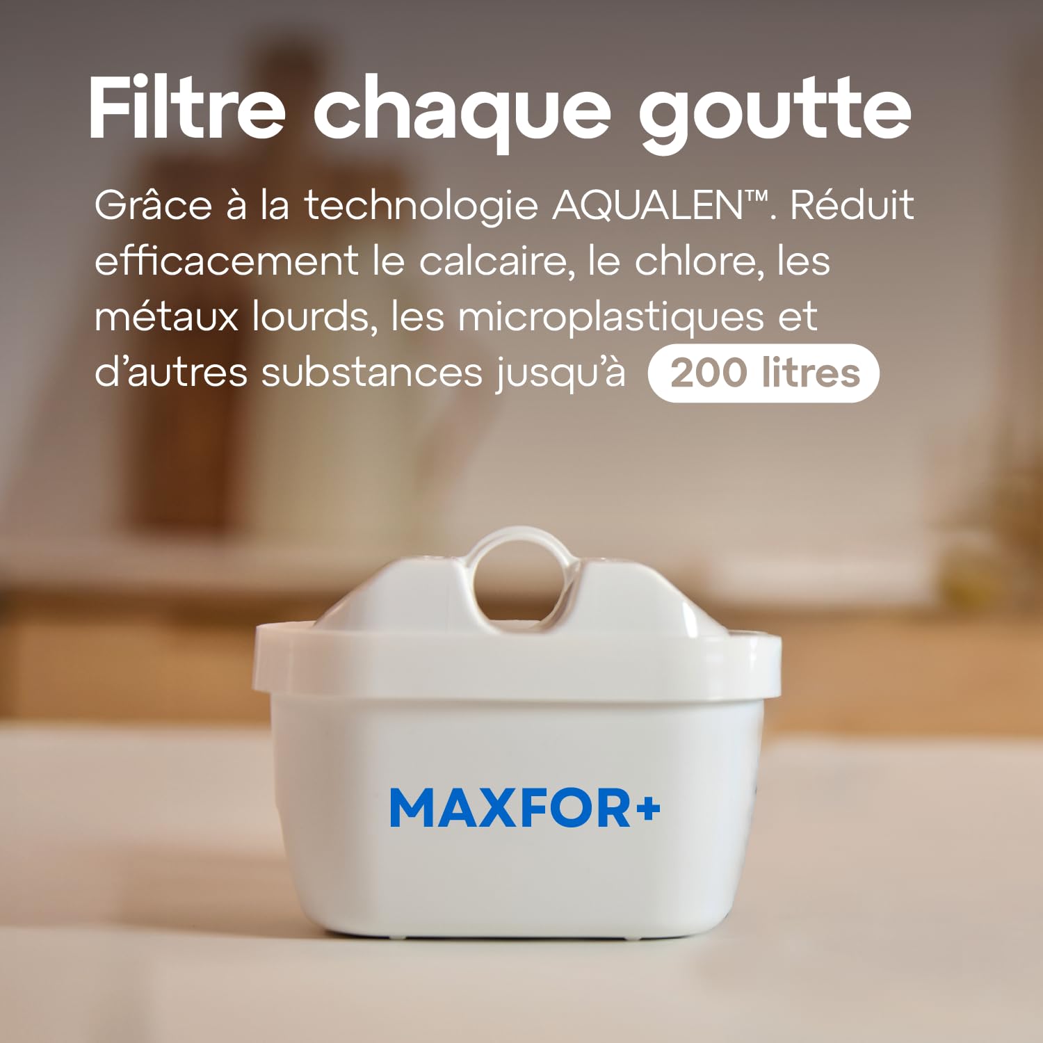 AQUAPHOR Fresh Carafe Filtrante 3,2 L avec (3) Filtre à Eau Maxfor+ (Gris)