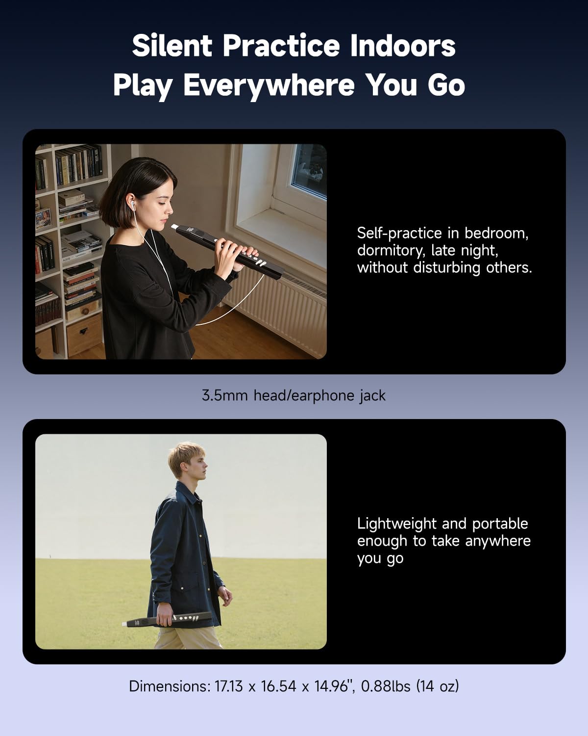 Eastar Digital Woodwind Electric Saxophone for Beginners, 27 Tones, Silent Practice, Hi-Fi Speaker, Adjustable Airflow, Reverb Effect, Rechargeable Battery, MIDI, BT Support, EDA-100