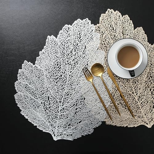 Set de table argenté feuille anti-tache pour protéger votre table - 3