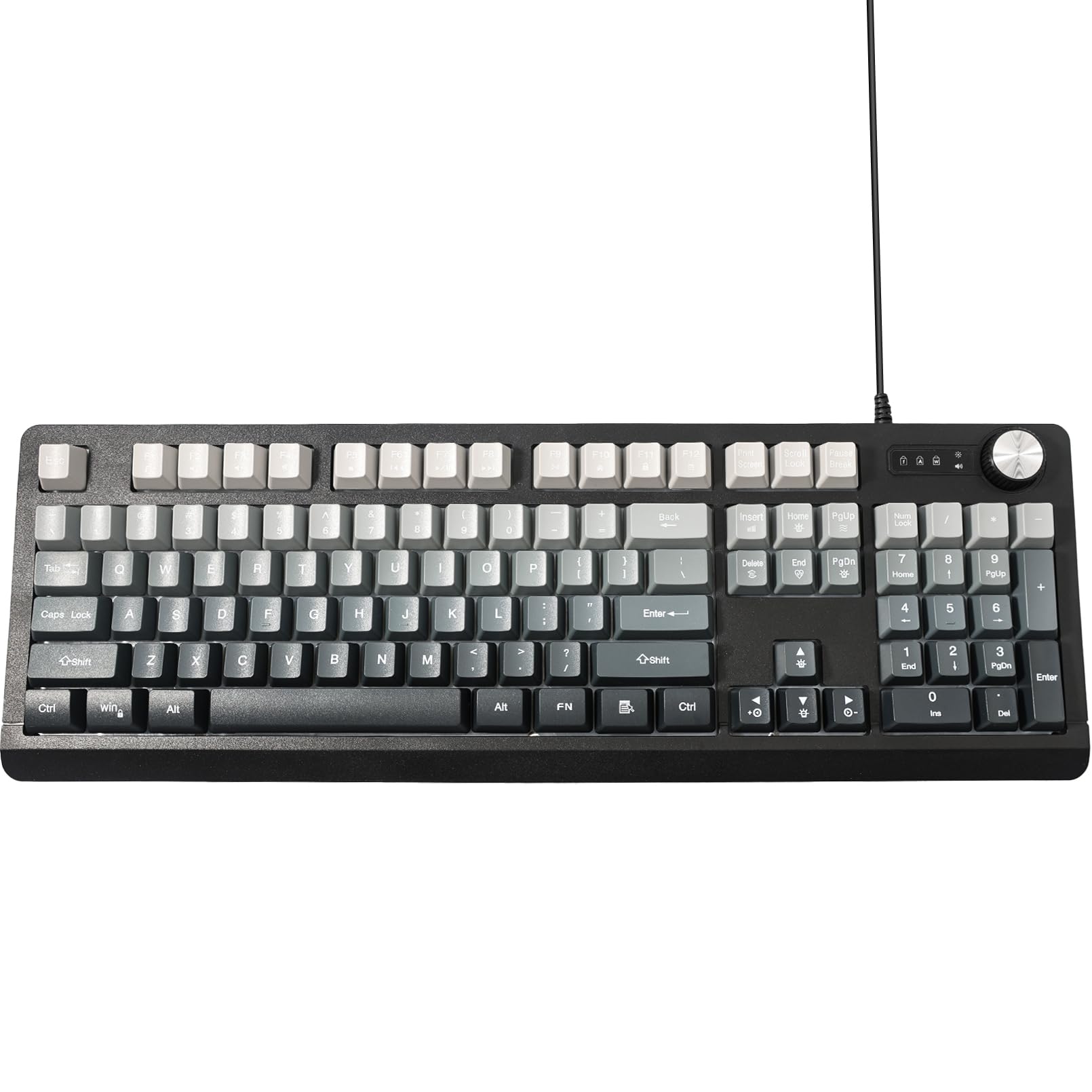 Wired RGB Gaming Membrance Keyboard 100 Percent Mini Creamy LED Computer Keyboard Small Ergonomic Clicky Teclado with ABS