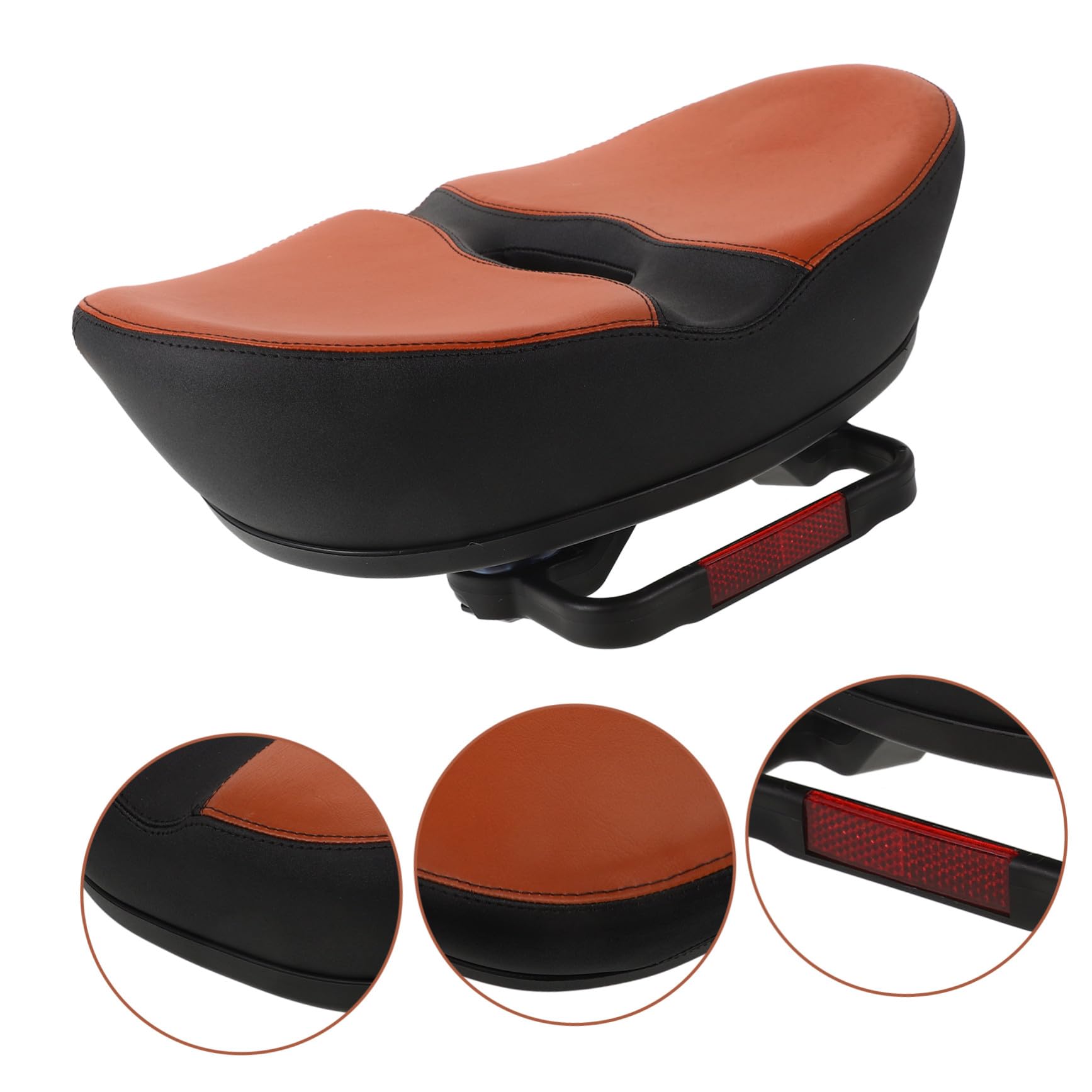 TOYANDONA Coussin de Selle Facile à Installer Retirer sans Nez Large de Vélo en Mousse de Polyuréthane Confortable et Solide pour Vélos de Montagne et Électriques