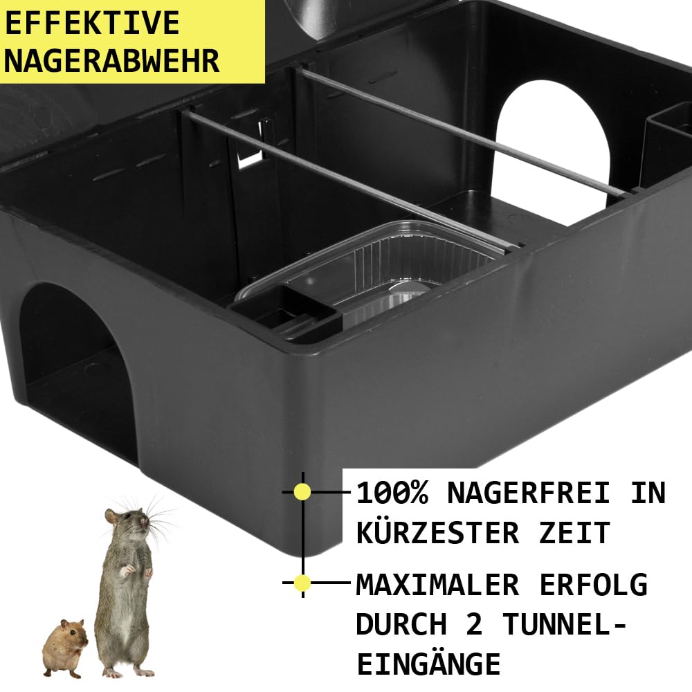 4x Trappole per Topi Ratto Scatola per Esche Regalo Controllo Petigi