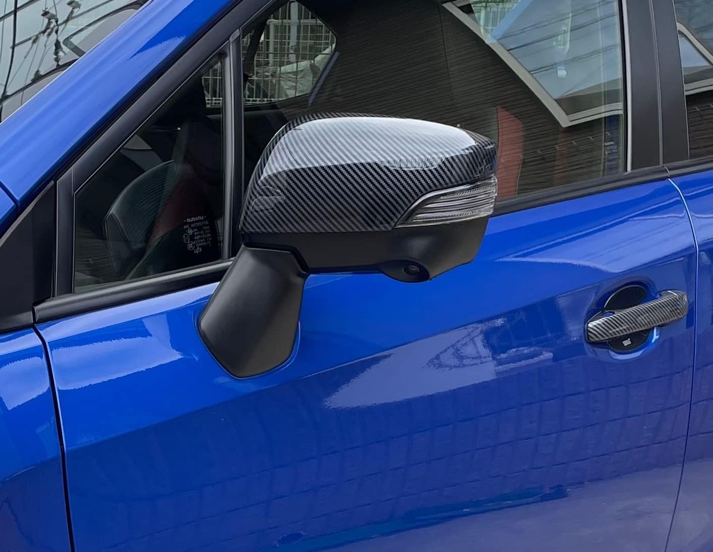 Car Accessories for Subaru WRX STI 2015 2016 2017 2018 2019 2020 2021 Carbon Fiber Color Car Side Review Mirror Guard Cover Caps Trims ABS
