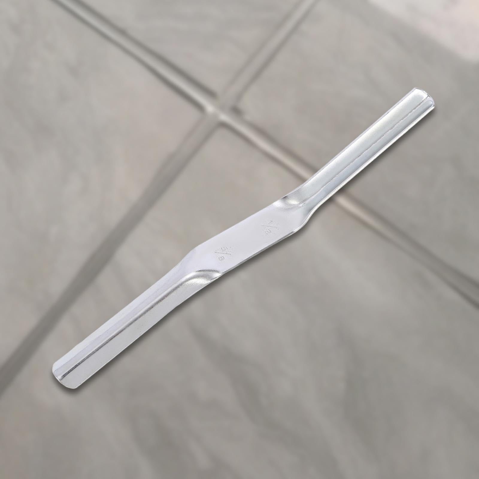 F Fityle 2x Juntador de Ladrillos Plateado de Doble Cara, Resistente, para Limpiar Y Reparar Huecos, Herramienta de Albañilería Profesional para