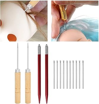 人形用　人毛ウェーブ3m 3セット Amazon.co.jp: Hzskjyt 人形用ヘアー植毛セット, 10x0.8mmの針 : ホビー