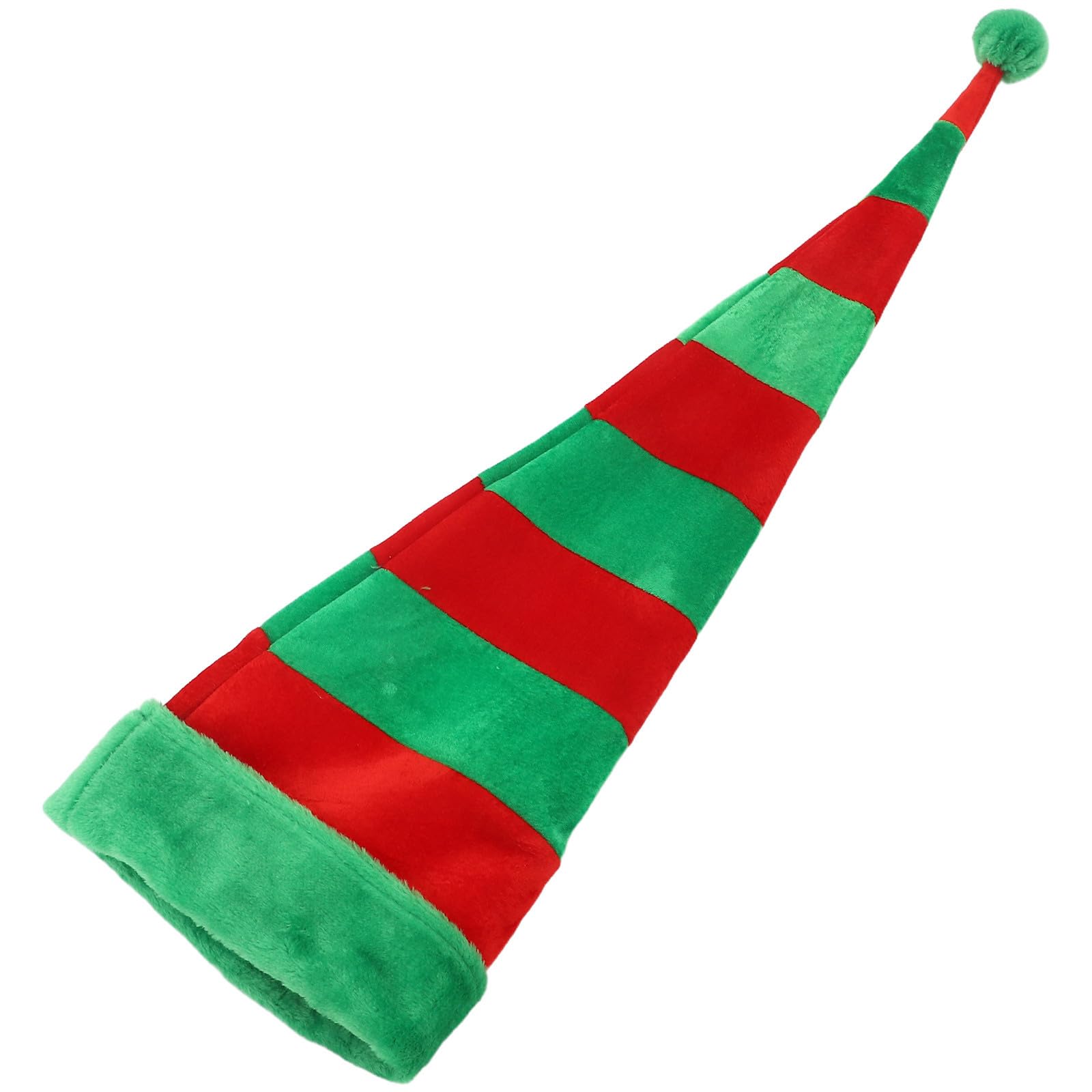Sombrero Navideño Largo Creativo para Fiestas, Hecho de Tela y Hierro, Color Verde, Accesorio para Fotos y Disfraz Divertido
