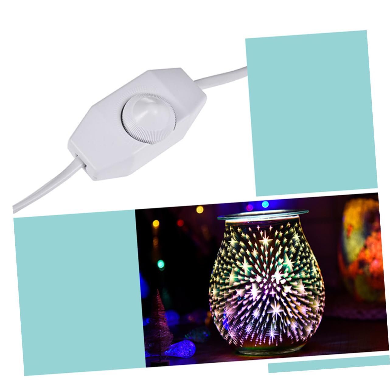 Verre Lampe à Parfum 3D Ac220v pour Bougies Parfumées