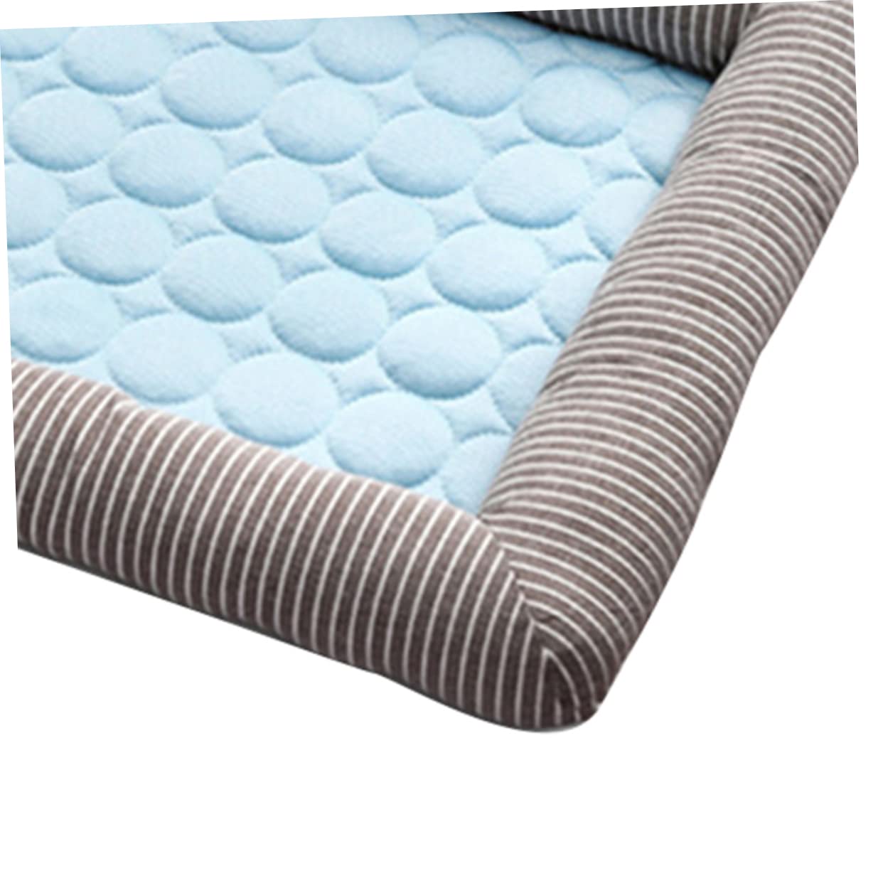 INOOMP Cuscino Rinfrescante in Tela e Cotone Blu per Gatti e Animali Domestici Calda Lavabile e Sfoderabile per e Decorazione Casa