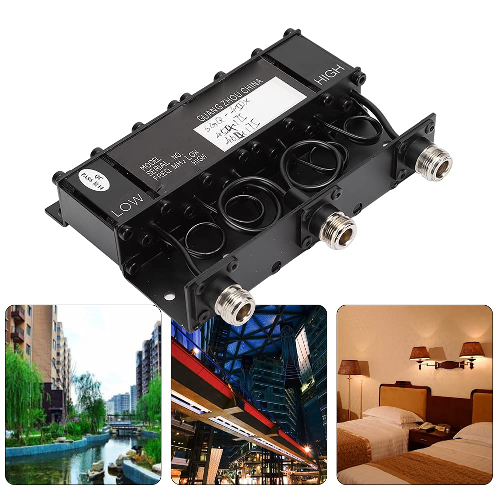 Duplexer UHF a 6 cavità con Isolamento 80dB per Connettore N Ripetitore Tono Radio, Adatto per Grandi Aree, Potenza 10W