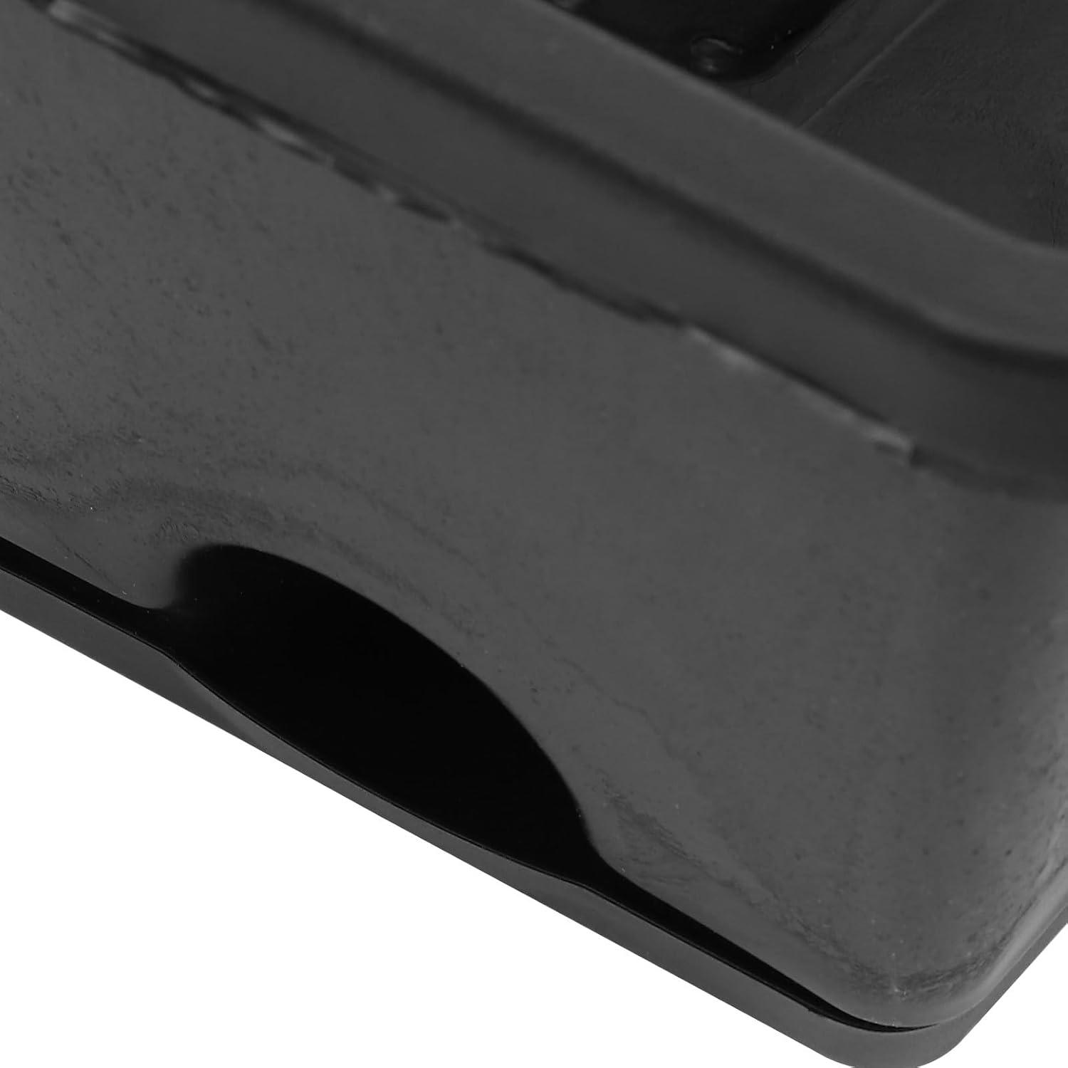 jojofuny 6pcs Rectangular Plastic Planters with Trays, Medium Outdoor Garden Pots for Patio and Balcony, Removable Base, Black Sturdy Vegetable and Flower Planter Boxes