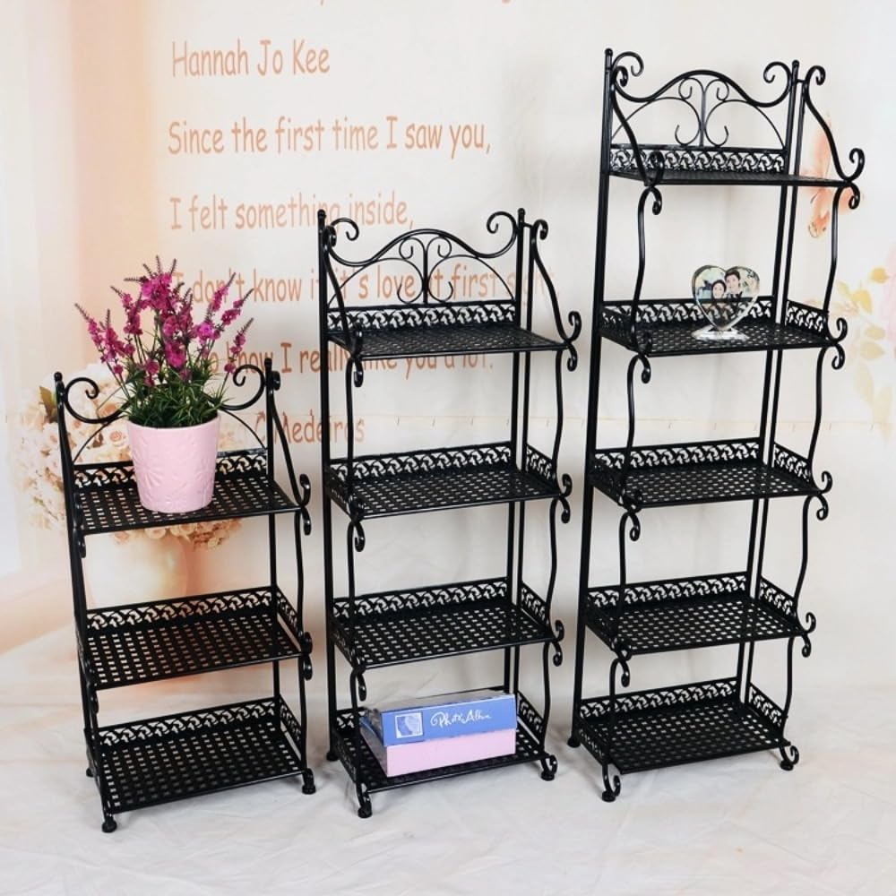 Amazon | SIzlaho アイアン ガーデンラック 3段/4段/5段 屋外