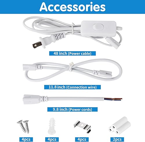 Miniatura 6 de Luz LED de tienda de 2 pies, luz LED de tienda, 25 W, 6500 K, 3200 lm, cubierta transparente, lámpara LED T8, luces de techo y tienda de servicios