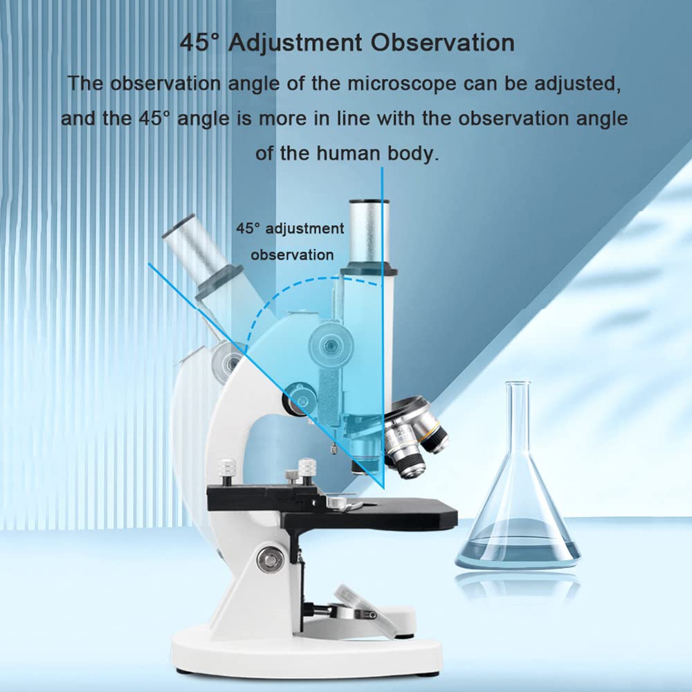Biologisches Mikroskop 30000X/50000X/70000X + Elektronisches Okular + Telefonadapter + Tragetasche, professionelles monokulares Mikroskop-Set für Studenten, Erwachsene, Lehrlabor, Aquakultur,50000X