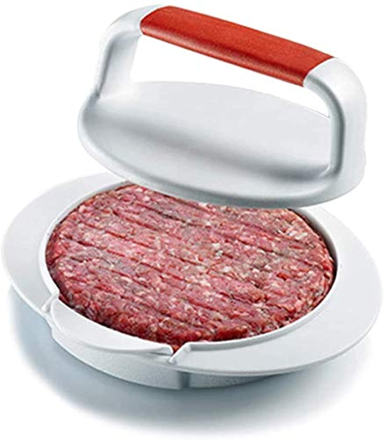 ShowTop Burger Press Hamburger Maker Mould Machine Set BBQ Patty Juicy Regular Beef Maker Round Non Stick Mold Easy to Use White