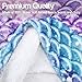 Catalonia Kids Mermaid Tail Blanket, Super Soft Plush Flannel Sleeping Snuggly Blanket for Girls, Galaxy, Fish Scale Pattern, Kids Gift Idea