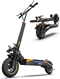 Patinete Elétrico para Adultos - Autonomia de 50 km, Velocidade de 50 km/h, Certificação UL, Pneus All-Terrain de 28 cm para Trilhas, Dupla Suspensão, Dobrável, Freios a Disco