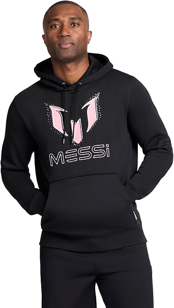 Messi Mens Mesh Fleece Hoodie, Hooded Pullover Sweatshirt With Drawstring, Comfortable Fit