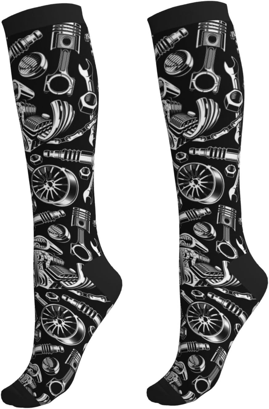 Bshuey Compression Socks For Women & Men Circulation 15-20 Mmhg Knee High Best Support For Travel Running Athletic