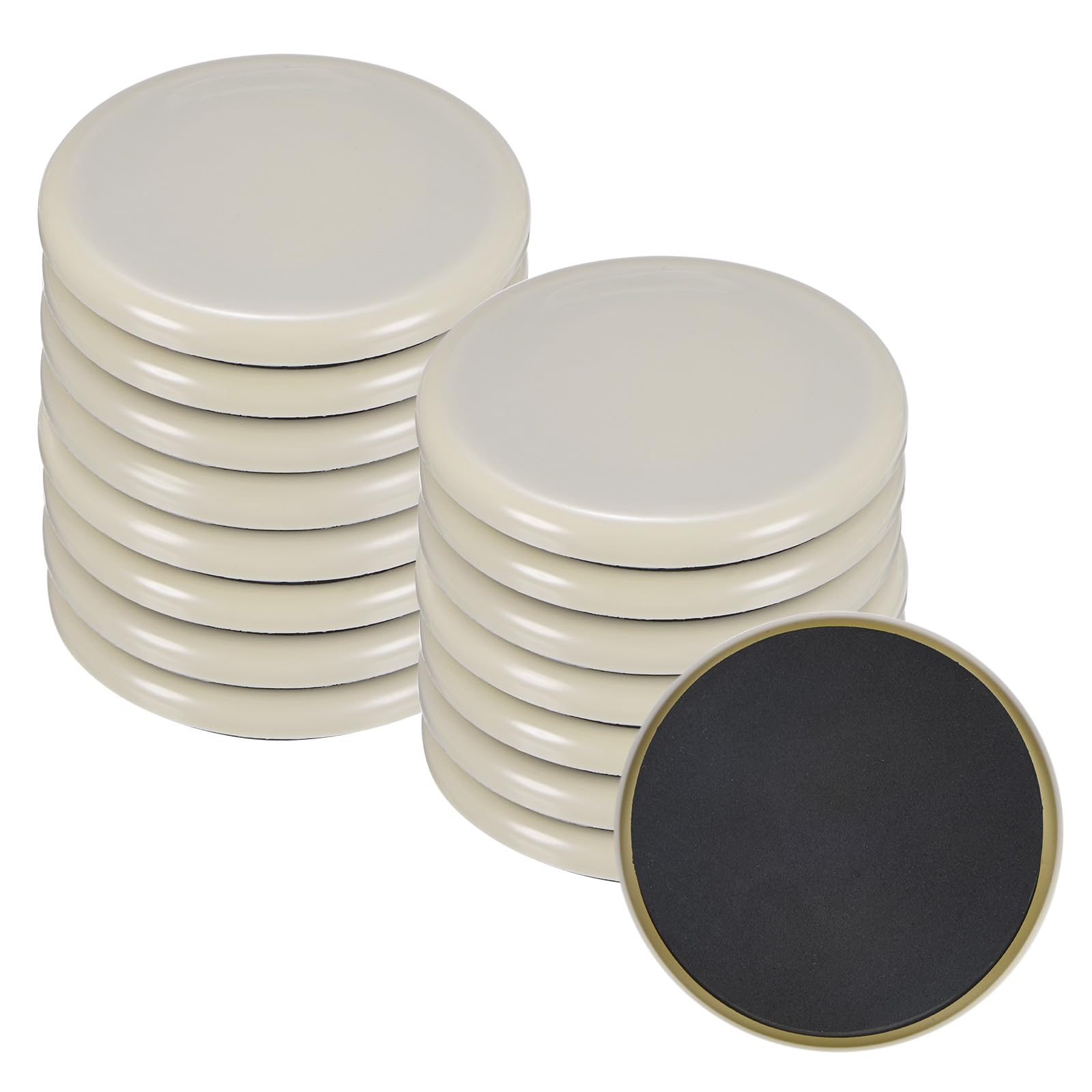 M METERXITY 16-Pack Furniture Sliders, 3.5"/89mm Diameter EVA Foam Pad Reusable Furniture Sliders for Carpet/Chair/Tables