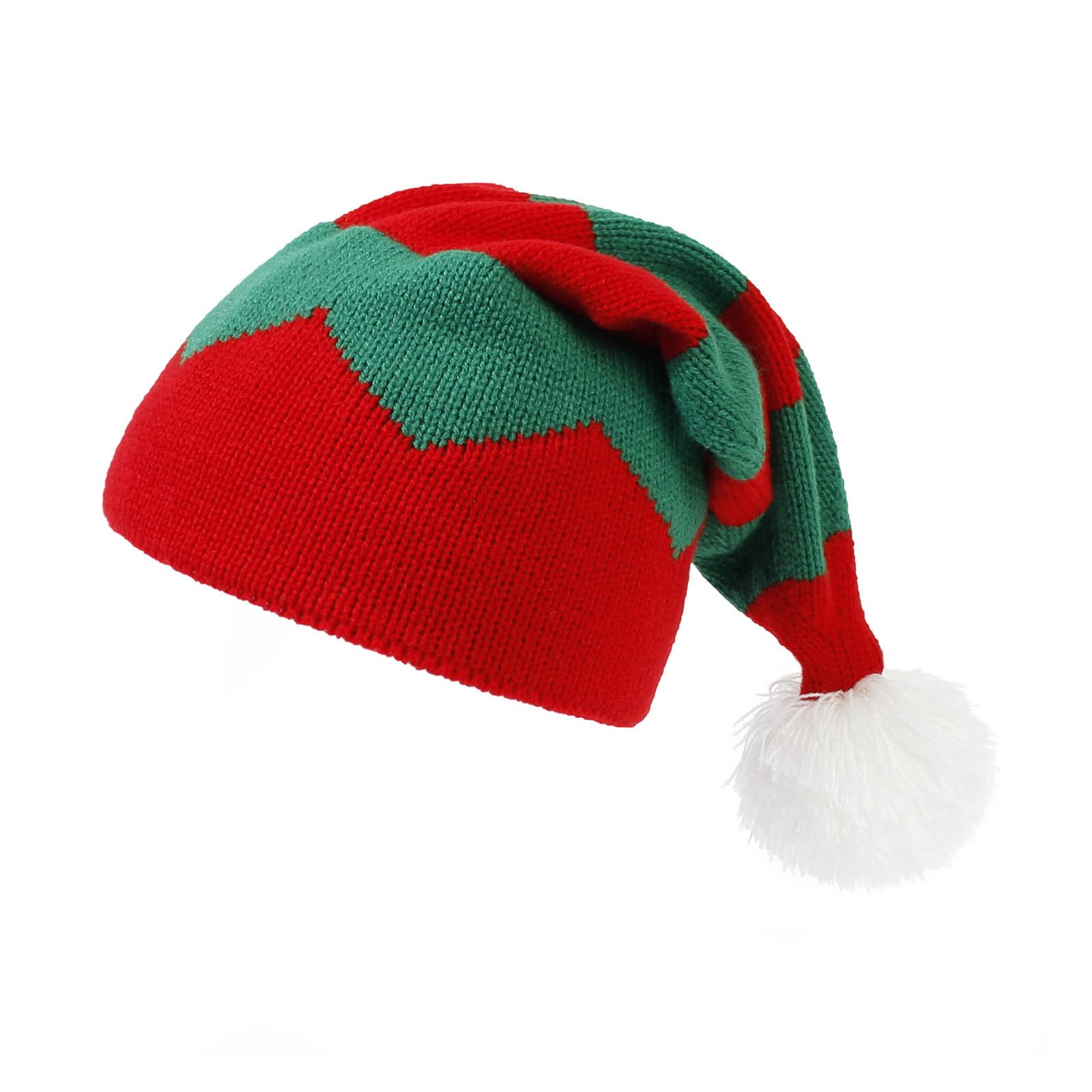 Tsophreniq Santa Hat Parent-kids with Adult Warm Knitted Christmas Thicken Hats for Kids Gift Hat for Knitted Adults Colorful Windproof Funny Adults Cosplay Santa