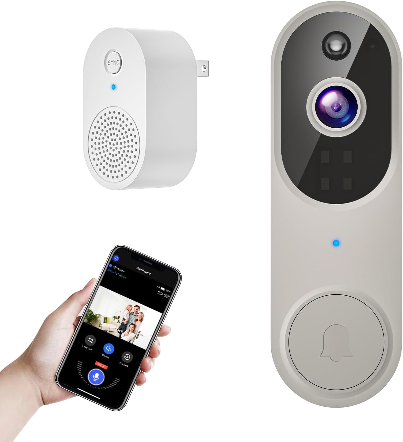 Wireless Wi-Fi Video Doorbell Camera...