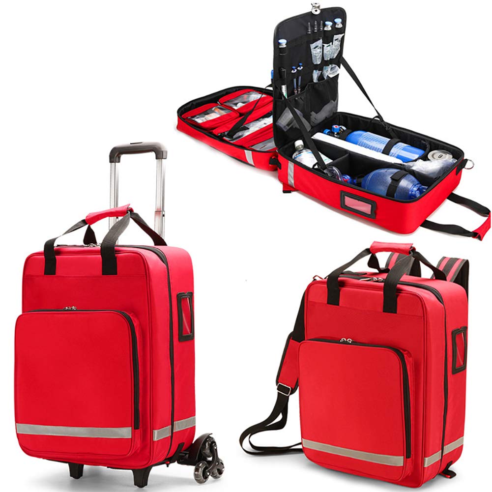 Buy QinnLiuu First Aid Backpack Trolley, Camping First Aid Kit Trolley