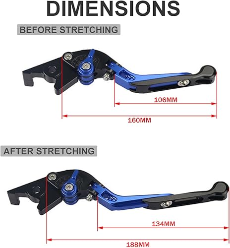 Miniatura 2 de Motorcycle Brake Clutch Levers,for Y-AMAHA XTZ125 XTZ 125 2014-2015 CNC Motorcycle Folding Extendable Clutch Brake Levers Aluminum Brake Clutch