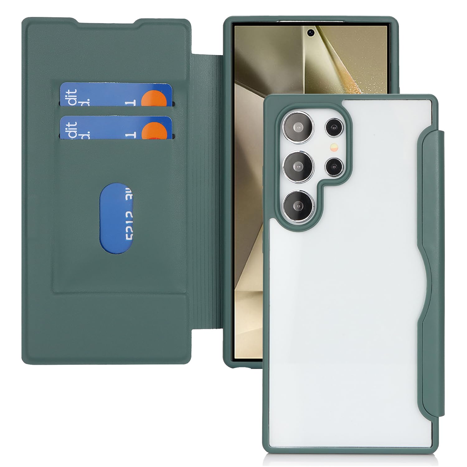 SunYoo for Samsung Galaxy S24 Ultra Case Wallet with Card Holder,S24 Ultra Wallet Case for Women Men,PU Leather Flip Magnetic Shockproof Phone Case