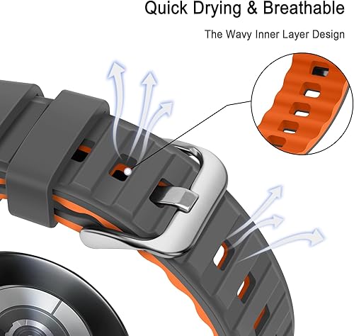 Miniatura 5 de Tasikar Correas sin huecos compatibles con Samsung Galaxy Watch 7654 Band de 1.575 pulgadas, 1.732 pulgadas, Watch 6 Classic Band 1.612 pulgadas,