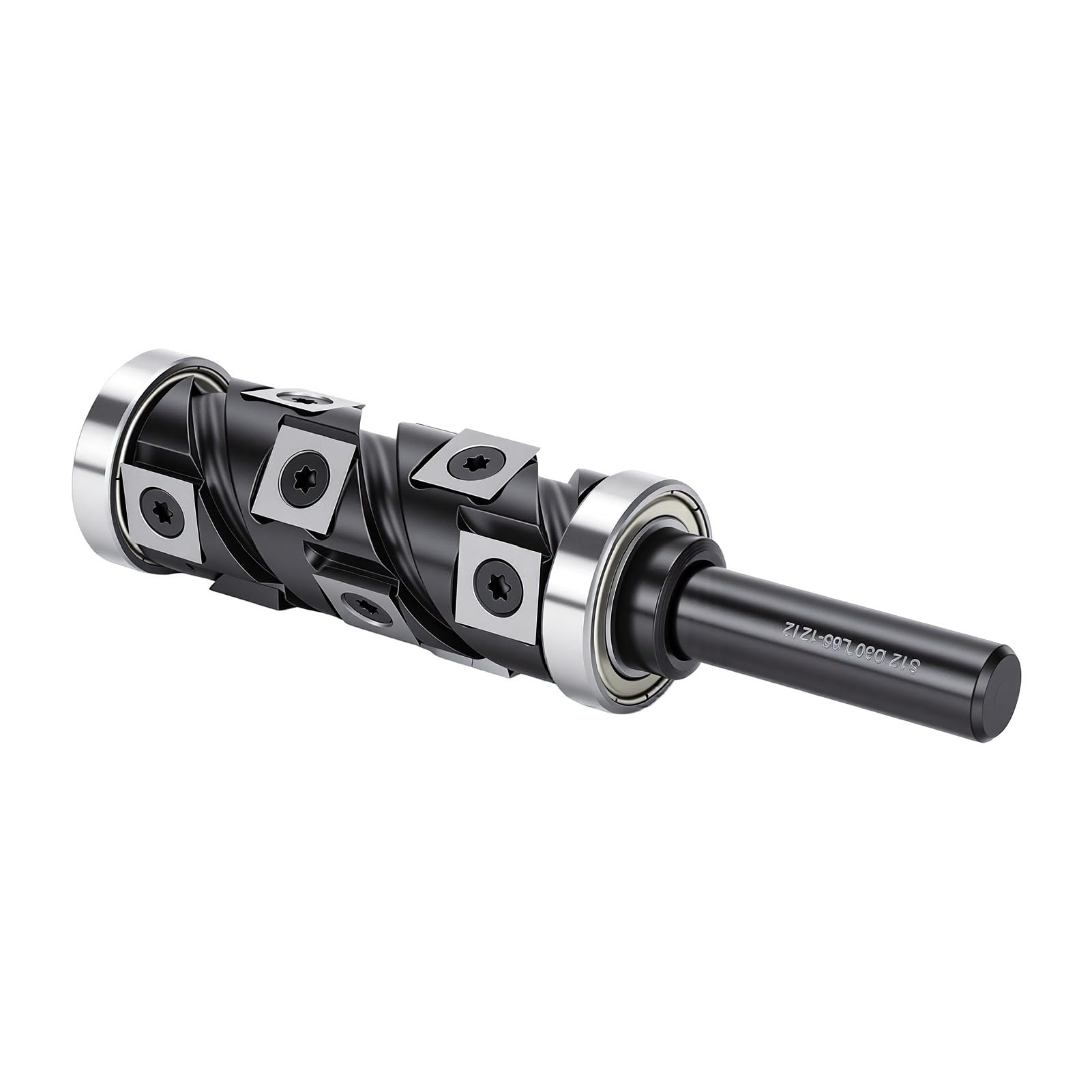 Luocute Frez z odwracalną wkładką z Węglików Spiekanych do Przycinania | Trzpień 1/2 cala, 32 mm x 63,5 mm z górnym i dolnym łożyskiem, do przycinania drewna ze sklejki MDF HDF i melaminy