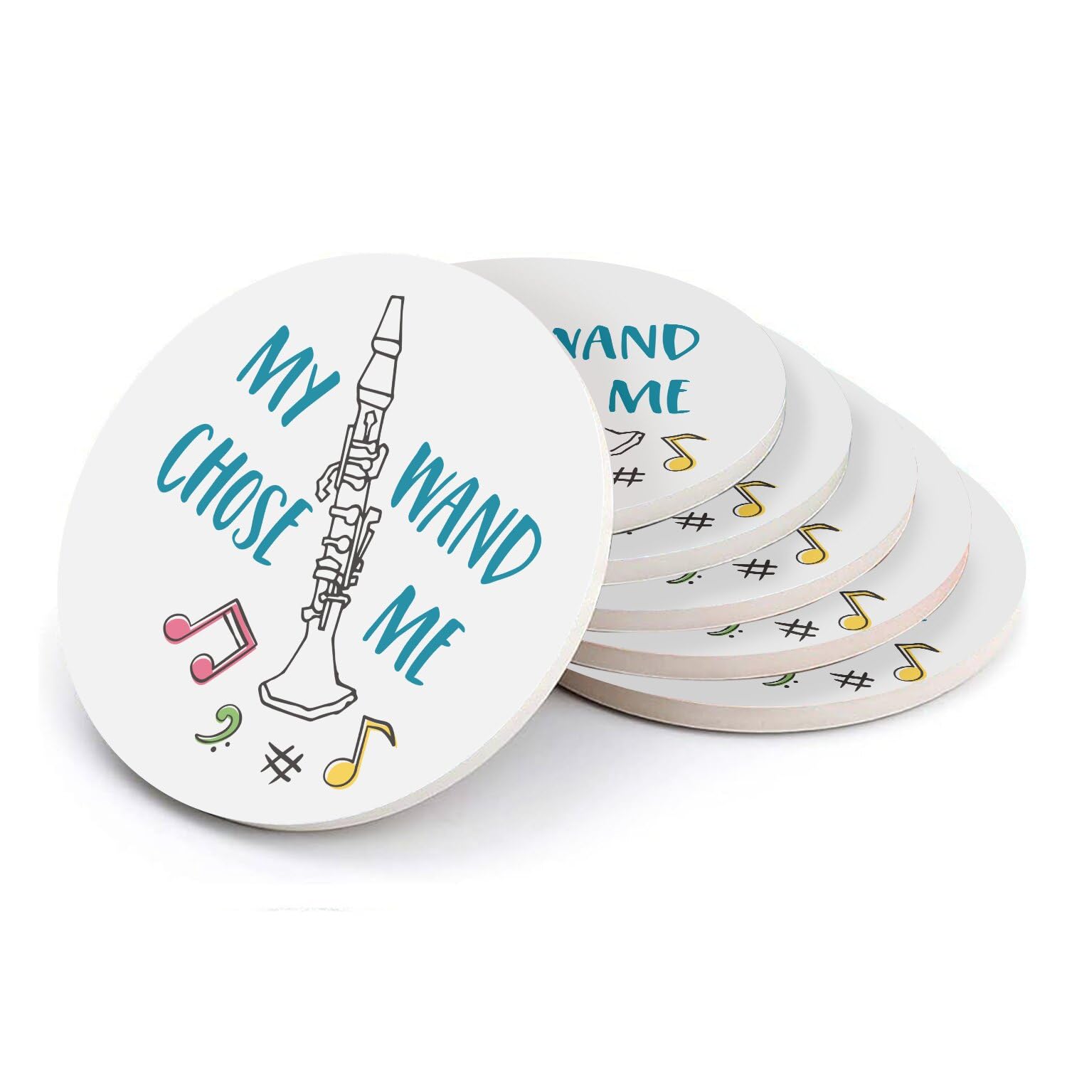 Sous-verre ronds en céramique pour apéro musical entre musiciens