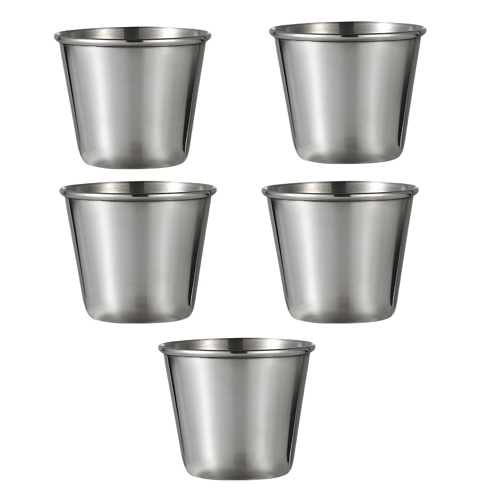 ZEPFJHE Stainless Steel Drinking Cups Shot Glasses for Liquor Whiskeys Wine Beverages Portable Barwares Accessories Portable Whiskeys Shot Glasses