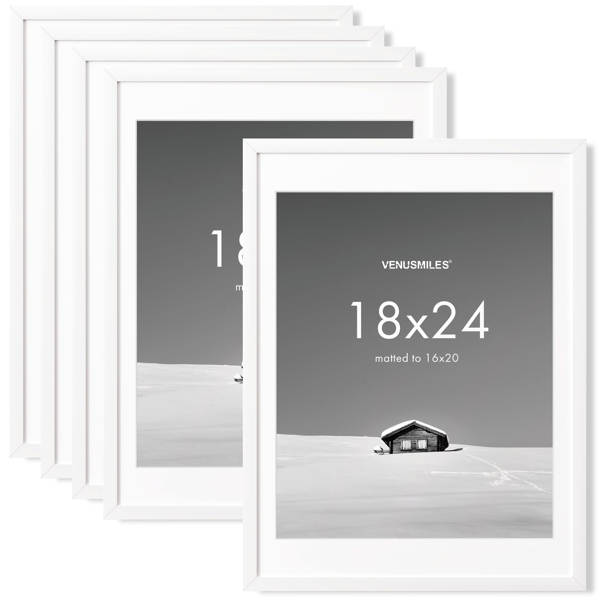 Venusmiles 18x24 Picture Frame 5 Pack with Mat